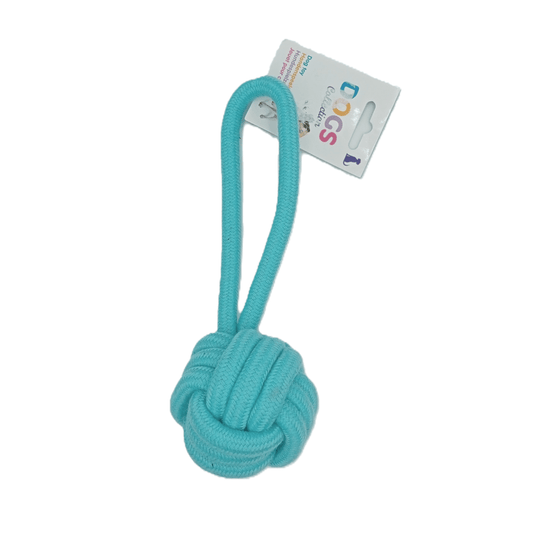 DOGS Collection - Hondenspeelgoed -  Trektouw met Bal - Blauw